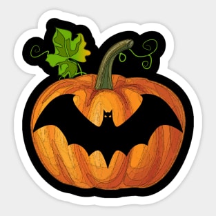 Bat in pumpkin Sticker